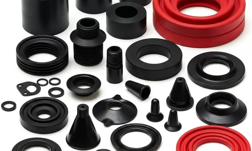 Custom-Rubber-Molded-Parts-black-and-Red
