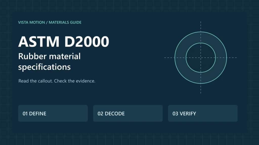 ASTM D2000 rubber material specifications: define, decode and verify.